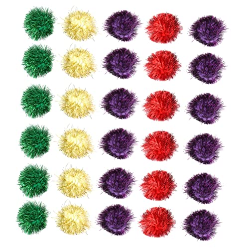 PERSELOSO 60pcs Glitter Balls Katzenspielzeug Shiny Crinkle Ball Kitten Crackle Balls Spielzeug Spielen von PERSELOSO