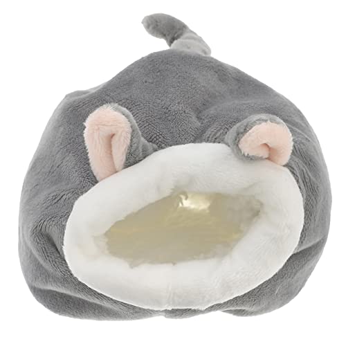 PERSELOSO Hamster Winterbett Zwerghamsterkäfig Kuscheln Igel Zubehör Vogelpapageiennest Bettwäsche Rattenstreu Katzenbett Zwerghamsterbett Frettchen Bett Hundedecke Hundebetten Light Grey von PERSELOSO