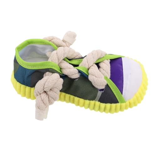 PERSELOSO Interaktives Baumwollseil Kanvastier Slipper Kauspielzeug mit Geräusch Quitschendes für Kleine Haustiere zur Unterstützung Beim Zahnen PERSELOSO Interaktives Baumwollseil Kanvastier Slipper Kauspielzeug mit Geräusch Quitschendes für Kleine Haustiere zur Unterstützung Beim Zahnen von PERSELOSO
