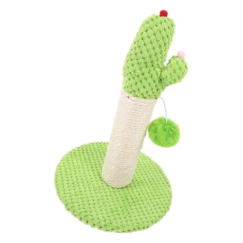 PERSELOSO Klettergerüst Für Katzen Bodenkratzbaum Kätzchen Versorgung Bodenkratzstange Kletterbaum Für Katzen Baumkratzbaum Für Katzen Entzückender Kätzchenkratzer Plüsch Light Green von PERSELOSO