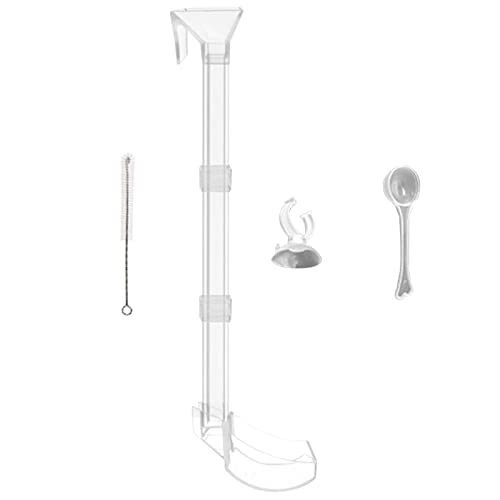 Aquarium Fisch Feeder Tube | Aquarium Acryl Fisch Feeder Tube | Lange Aquarium Futterröhre mit Saugnapf, Aquarium Fütterungszubehör für Garnelen Betta Tropische Fische Lear-au von PERTID