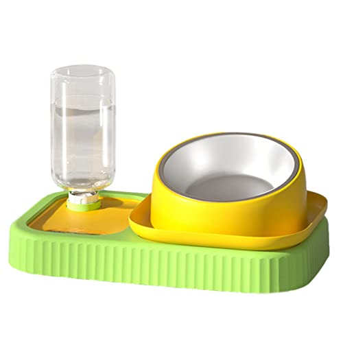 PERTID Katzenschüsseln – abnehmbare Doppelschüsseln für Hunde, geneigter Hundenapf aus Edelstahl, Futter- und Wasserschüsseln für Haustiere, Cipliko von PERTID