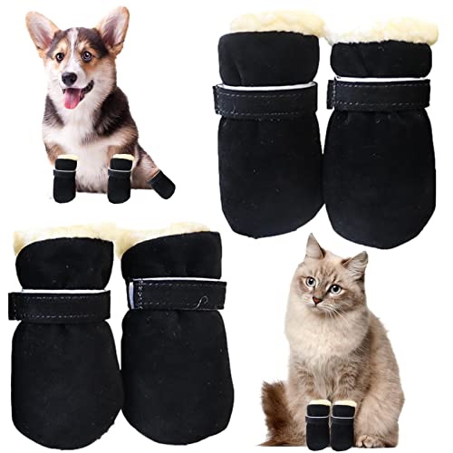 PERTID Stiefel für kleine Hunde, Winterschuhe, verstellbar, warm und bequem, für Hunde, winddicht, rutschfest, für den Winter von PERTID