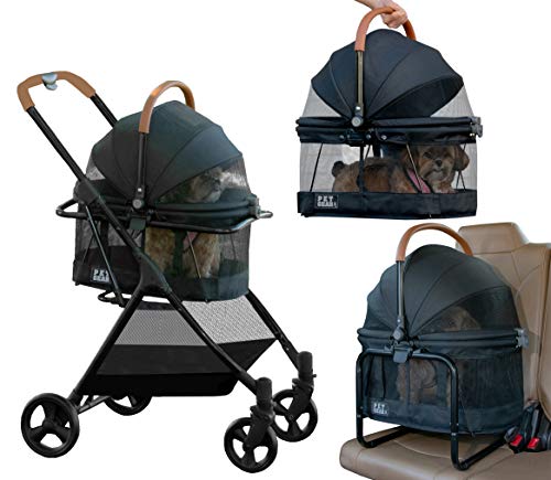 Pet Gear 3-in-1 Reisesystem, View 360 Kinderwagen lässt sich in eine Tragetasche und Sitzerhöhung verwandeln, mit Easy Click N Go Technologie, für kleine Hunde und Katzen von Pet Gear