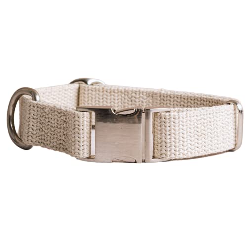 Nachhaltiges Hundehalsband – Halsband aus 100% natürlichem Hanf für große Hunde, bequem, langlebig (enthält nur das Halsband, groß) von PET IMPACT REDUCING ENVIRONMENTAL PAWPRINTS