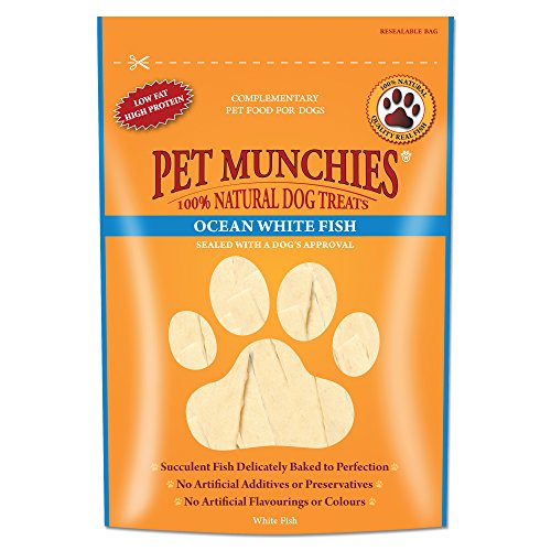 Haustier Munchies Ozean weiß Fisch Streifen Hunde Snacks 8 x 100g (Großhandel Geschäft) von PET MUNCHIES