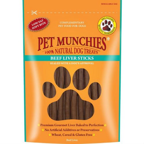 Pet Munchies 100% natürliche Rinderleber-Sticks, 90 g, 12 Stück von PET MUNCHIES