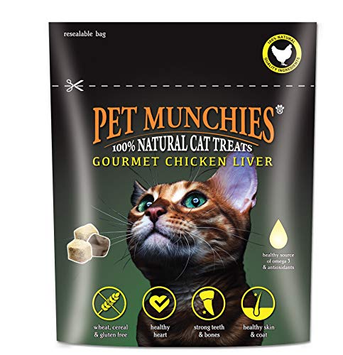 Pet Munchies Gourmet Hühnerleber Katzen Snacks (8 Packungen) (8 x 10g) (kann variieren) von PET MUNCHIES