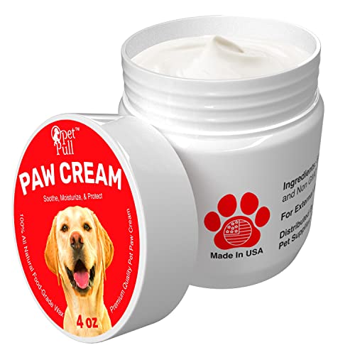 Paw Cream Hundepfotenschutz für Hitze, Kälte und raue Oberflächen, Pfoten-Feuchtigkeitspflege mit natürlichen Wachsen und Ölen, 118 ml, unsichtbarer Stiefel für Welpen, beruhigt, spendet Feuchtigkeit, von PET PULL