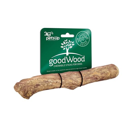 PET'S UP GOODWOOD - Kauknochen L - Kaffeeholz - für große Hunde - natürliche Zahnpflege, beugt Zahnstein & Zahnfleischerkrankungen vor - 100% natürlich & koffeinfrei - vegan - handgemacht & langlebig von PET'S UP