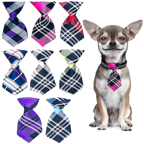 PET SHOW 8 x geflochtene Halsbänder für kleine Hunde, Katzen, Welpen, Kätzchen, zum Aufschieben, Zubehör, Krawatten, Party, Urlaub, Kostüme von PET SHOW