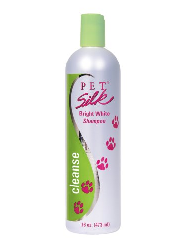 Pet Silk Bright White Shampoo für Haustiere, 472 ml von PET SILK