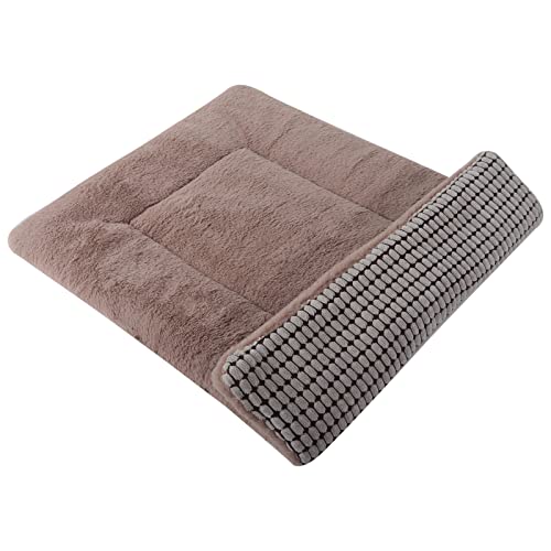 PET SPPTIES Hundebett Weiches und Warmes Matten Hundekissen Waschbarn kuschelig Umkehrbar Haustier Sofakissen PS085 (90X70 cm, Khaki) von PET SPPTIES