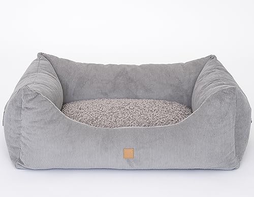 PET & Co. Kingston - Cord Double Face - Orthopädisches Hundebett große Hunde mit Premium-Qualität (100x80cm) - Luxuriöses & Ergonomisches Hundebett waschbar - Made in EU von PET & Co.