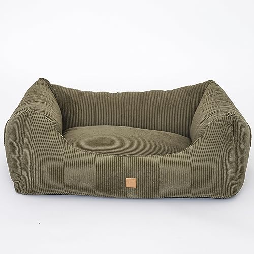 PET & Co. Kingston - Cord Double Face - Orthopädisches Hundebett große Hunde mit Premium-Qualität (100x80cm) - Luxuriöses & Ergonomisches Hundebett waschbar - Made in EU von PET & Co.