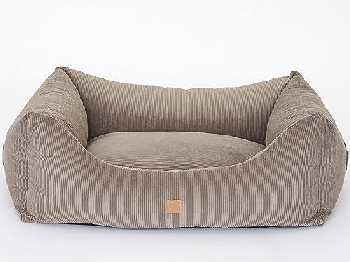 PET & Co. Kingston - Cord Double Face - Orthopädisches Hundebett große Hunde mit Premium-Qualität (120x90cm) - Luxuriöses & Ergonomisches Hundebett waschbar - Made in EU von PET & Co.