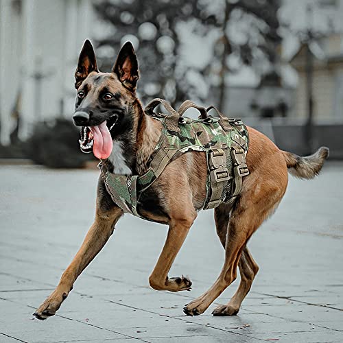 PETAC GEAR Taktisches Hundegeschirr kein Ziehen für große K9 Arbeitshunde Militärhunde Weste Polizeidienst Training Hunde Molle Geschirr mit Griff .. von PETAC GEAR