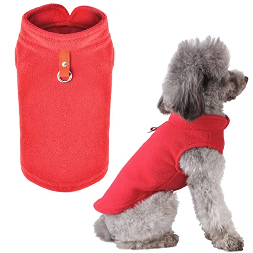 PETCARE Hunde-Fleece-Pullover für kleine Hunde und Katzen (klein, rot) von PETCARE