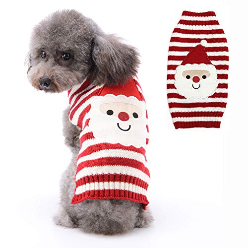 PETCARE Hundepullover Weihnachten Hund Rollkragenpullover Weihnachten Muster Strickwaren warme Haustier Pullover für Hundewelpen Party Puppy Geschenk für Hund von PETCARE