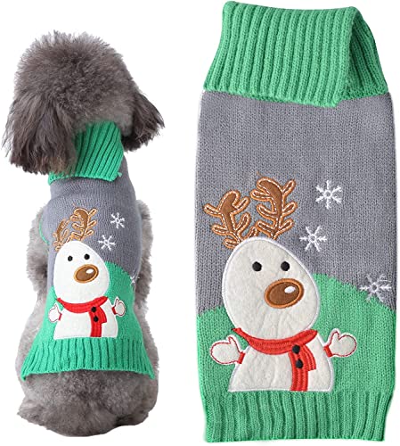 PETCARE Hundepullover Weihnachten Hund Rollkragenpullover Weihnachten Muster Strickwaren warme Haustier Pullover für Hundewelpen Party Puppy Geschenk für Hund von PETCARE