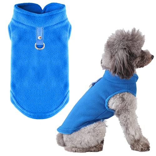 PETCARE Kleine Hunde Pullover Katze Fleece Weste Weiche Hundejacke mit Leine O-Ring Winter Warm Haustier Pullover Mantel Welpen Kleidung für kleine Hunde Katzen Chihuahua Bekleidung Shih Tzu Kostüm von PETCARE