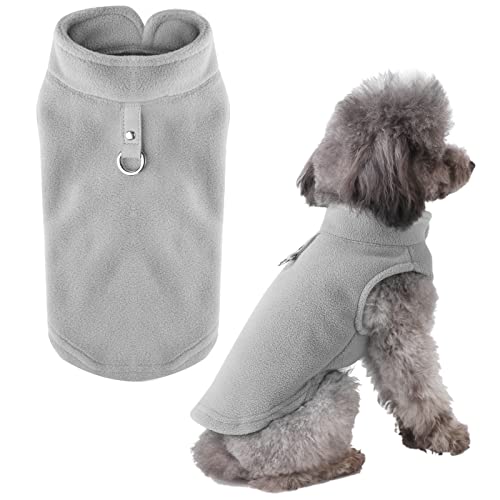 PETCARE Kleiner Hundepullover Katze Fleece Weste Weiche Hundejacke mit Leine O-Ring Winter Warm Haustier Pullover Mantel Welpen Kleidung für kleine Hunde Katzen Chihuahua Bekleidung Shih Tzu Kostüm, von PETCARE