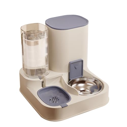 PETCUTE All-in-One Automatischer Futter und Wasserspender für Haustiere,Schwerkraft Futterspender für Katzen,Hunde-Wasserspender,Automatischer Futterspender für Haustiere, für Nass/Trockenfutter von PETCUTE