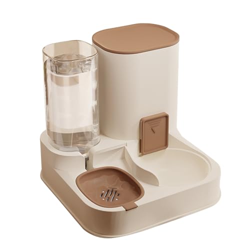 PETCUTE All-in-One Automatischer Futter und Wasserspender für Haustiere,Schwerkraft Futterspender für Katzen,Hunde-Wasserspender,Automatischer Futterspender für Haustiere, für Nass/Trockenfutter von PETCUTE