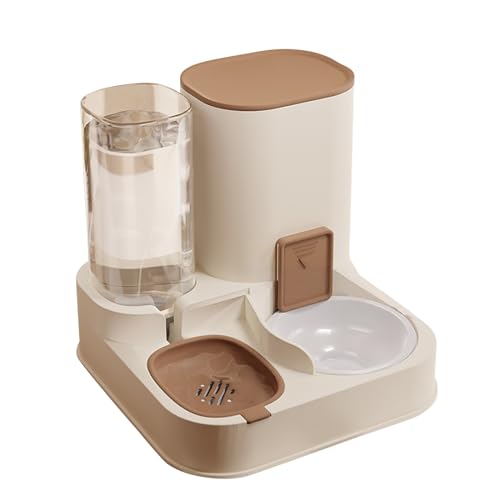 PETCUTE All-in-One Automatischer Futter und Wasserspender für Haustiere,Schwerkraft Futterspender für Katzen,Hunde-Wasserspender,Automatischer Futterspender für Haustiere, für Nass/Trockenfutter von PETCUTE