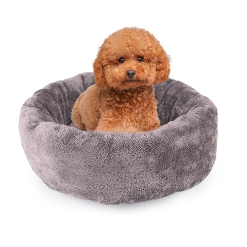 PETCUTE Flauschiges Katzenbett,Hundekorb,Warmes Welpenbett Weiches Katzennestbett,Katze Nest Kuscheliges Hundebett für den Winter M von PETCUTE