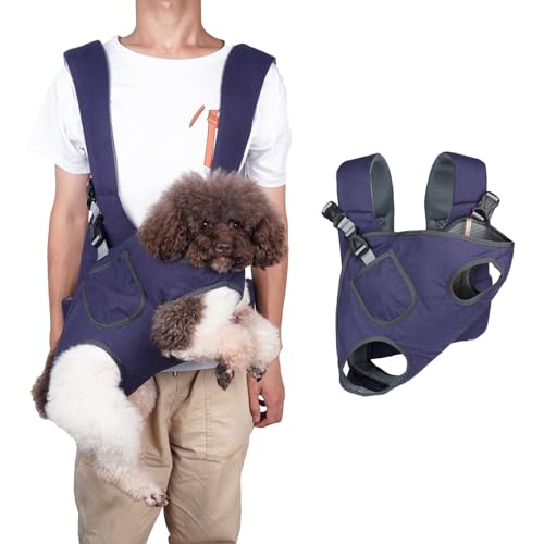 PETCUTE Haustier Rucksack Hund Tragetasche,Verstellbarer Haustier-Frontrucksack mit Sicherheitsleine,Beinen heraus Haustier Reisetasche mit Tasche,Katzentragetasche Katze Rucksack für Wander Camping von PETCUTE