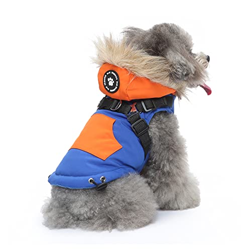 PETCUTE Hund Wintermantel mit Kapuze,Hundemantel mit Reißverschluss,Verstellbar Hunde Winterjacke für Kleine Mittelere und Große Hunde,Winter Hundejacke Hundeweste Kleidung für den Winter von PETCUTE