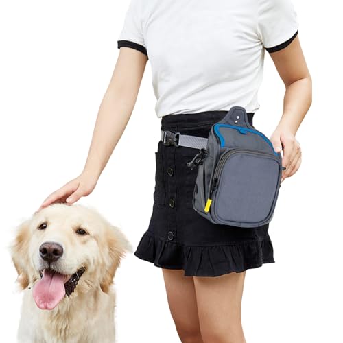 PETCUTE Hunde Trainingstasche,Robuster Leckerlietasche für Hunde,Hunde Snackbeutel mit Kotbeutelspender,Leckerlibeutel für Hunde mit Verstellbarem Schultergurt, Taillengütel und Clip von PETCUTE