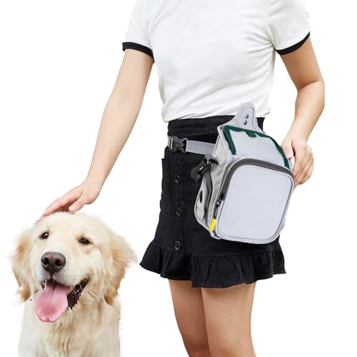 PETCUTE Hunde Trainingstasche,Robuster Leckerlietasche für Hunde,Hunde Snackbeutel mit Kotbeutelspender,Leckerlibeutel für Hunde mit Verstellbarem Schultergurt, Taillengütel und Clip von PETCUTE