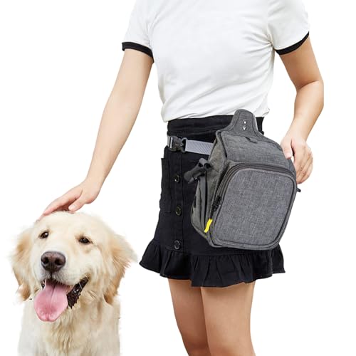 PETCUTE Hunde Trainingstasche,Robuster Leckerlietasche für Hunde,Hunde Snackbeutel mit Kotbeutelspender,Leckerlibeutel für Hunde mit Verstellbarem Schultergurt, Taillengütel und Clip von PETCUTE