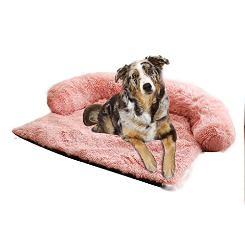 PETCUTE Hundebett Couch für Sofaschutz,Flauschige Hundedecke mit Abnehmbarem Bezug,Hundekissen,Plüsch Hundematte,mit rutschfeste Unterseite,Waschbar Hundesofa Kofferraumschutz von PETCUTE