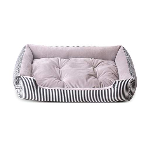 PETCUTE Hundebetten Waschbar Hundekissen Sehr Weich Hundeschlafplatz Flauschig Quadrat Hundebetten mit Abnehmbarer Matte(M-60cm) von PETCUTE