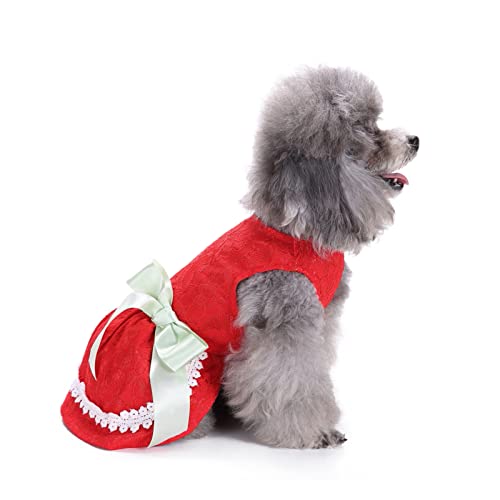 PETCUTE Hundekleid Haustier Kleine Hund Kleidung,Hundesommerkleid Haustier Hundekleid,Schöne Blume Haustier-Kleidung Elegante Bowknot Welpen Rock,Hundeprinzessin Kleider Tutu Hochzeit Spitze Kleid von PETCUTE