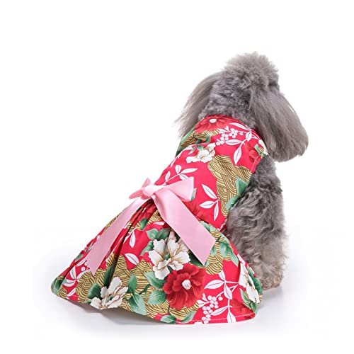 PETCUTE Hundekleid Haustier Kleine Hund Kleidung,Hundesommerkleid Haustier Hundekleid,Schöne Blume Haustier-Kleidung Elegante Bowknot Welpen Rock,Hundeprinzessin Kleider Tutu Hochzeit Spitze Kleid von PETCUTE