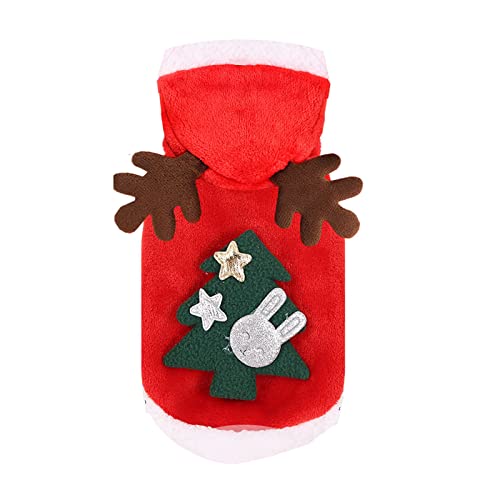 PETCUTE Hundekostüme Weihnachten,Elchkostüm für Hunde und Katzen,Hundemantel,Pet Hoodies warme Wintermantel für Kleine Mittlere Große Hunde,Geschenk für Hund Katze, Weihnachten Hundebekleidung von PETCUTE