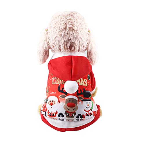 PETCUTE Hundekostüme Weihnachten,Elchkostüm für Hunde und Katzen,Hundemantel,Pet Hoodies warme Wintermantel für Kleine Mittlere Große Hunde,Geschenk für Hund Katze, Weihnachten Hundebekleidung von PETCUTE