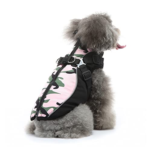 PETCUTE Hundemantel Winterweste Jacken,Hundejacke Hundepullover mit Geschirr Loch,Wasserdichter Reflektierend Warmer Hund Wintermantel für Kleine Mittel Große Hunde,Hund Welpen Kleidung Weste von PETCUTE