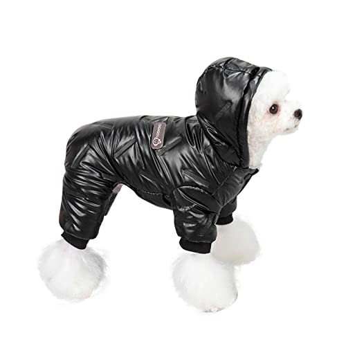 PETCUTE Hundemantel mit Kapuze,Hundebekleidung,Wasserdicht Haustier Kleidung Hundejacke für Kleine Mittlere Große Hunde,Kapuzenpullover für Hunde,Ideal für den Winter,Winddichte Hundeweste von PETCUTE