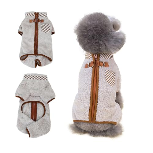 PETCUTE Hundepullover Mittelgroße Hunde, Winter Hundemantelmit D-Ring,Fleece Hundeweste Hundejacke,Vier Beine Winter Hundekleidung Wintermantel Hund Kleidung, Innen und Außeneinsatz von PETCUTE