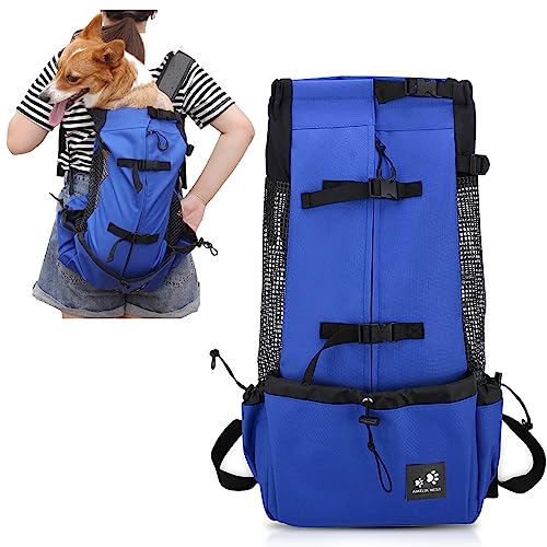 PETCUTE Hundetasche Hundetransporttasche Tragetasche füR Hunde Katzen Wanderrucksack Seite Atmungsaktives Netz Rucksack füR groß Hunde Katzen bis zu 16,5 kg von PETCUTE