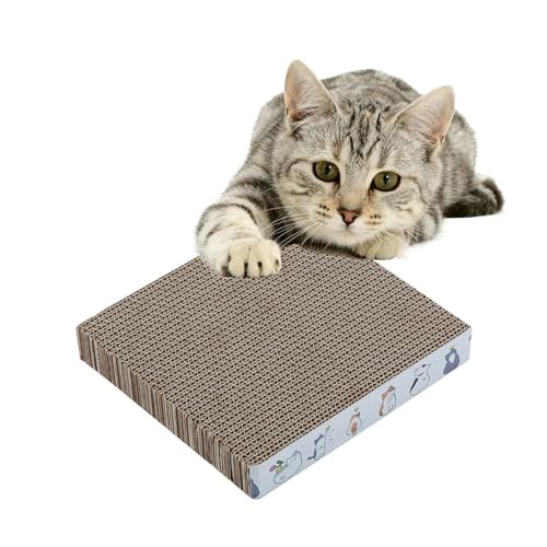 PETCUTE Katze Kratzbrett,3 in 1 Kratzpappe für Katzen mit Premium-Kratztextur,Kratzbrett Katze zur Krallenpflege,Katzen Kratzmatte Kratzpappe für Schlafen/Spielen/Kratzen von PETCUTE