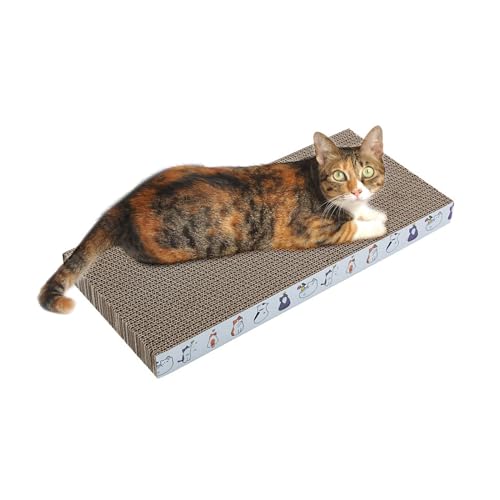 PETCUTE Katze Kratzbrett,3 in 1 Kratzpappe für Katzen mit Premium-Kratztextur,Kratzbrett Katze zur Krallenpflege,Katzen Kratzmatte Kratzpappe für Schlafen/Spielen/Kratzen von PETCUTE