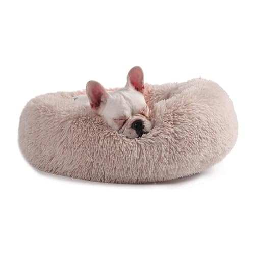 PETCUTE Hundebett Katzenbett Flauschige Marshmallow Katzen Bett Waschbar Runde Katzenkörbchen Weiches Hundekissen von PETCUTE