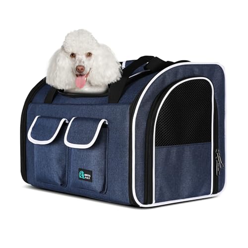 PETCUTE Katzenrucksack Hunderucksack für Katzen und Kleine Hunde,Atmungsaktiv Haustier Rucksack Katzentransportbox mit Herausnehmbarer Matte,Faltbar Katzentasche,Multifunktionales Transportbox Hund von PETCUTE