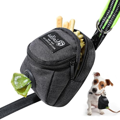 PETCUTE Leckerlitasche für Hunde,Langlebig Kotbeutelspender für Hunde,Multifunktional Hundetraining Leckerlitasche mit Kotbeutelspender,Hundefutter Leckerlitasche mit Taschen und Karabiner von PETCUTE